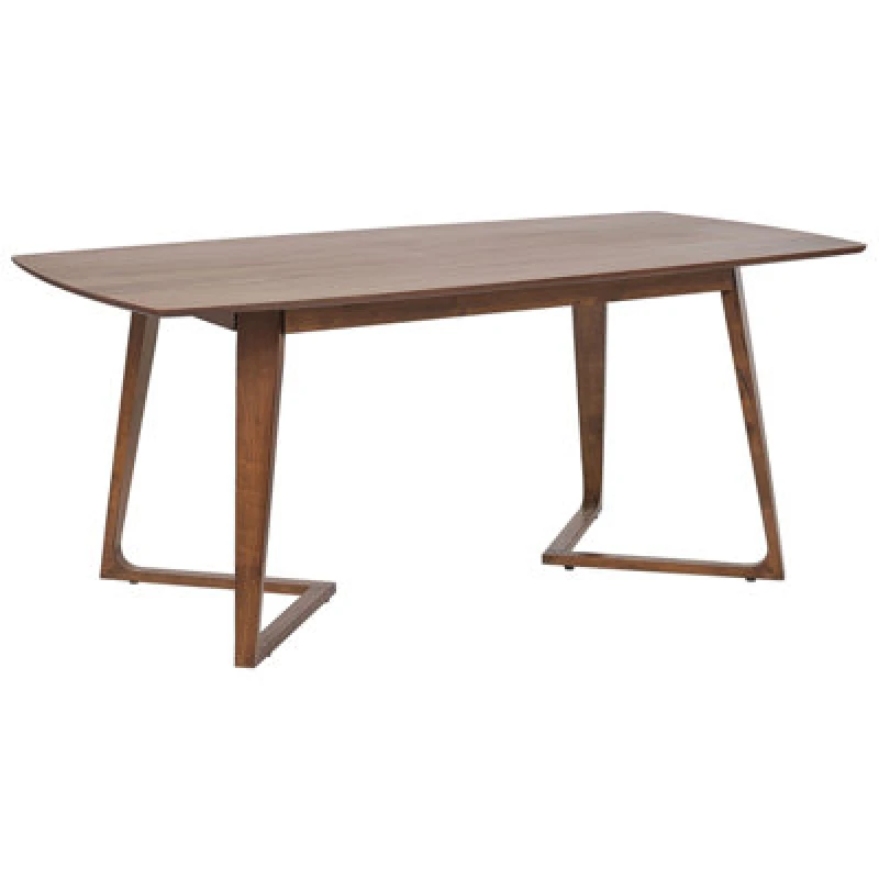 Image of Beliani Dining Table Huxter Dark Walnut 180 Cm 90 Cm