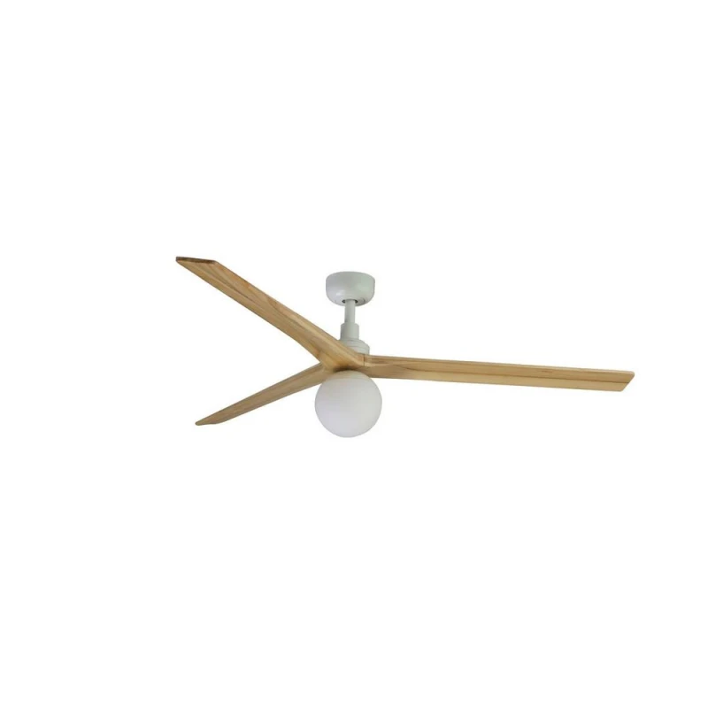 Image of Netlighting Klim Large White Light Oak Wood DC Ceiling Fan E27 6 Speed White Unisex