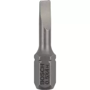 image of Bosch Extra Hard Slotted Screwdriver Bit 4mm 25mm Pack of 3