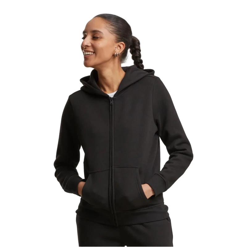 Image of Urban Classics Womens full zip hoodie Urban Classics Basic Essential Noir Female L