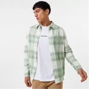 Jack Wills Large Check Flannel Shirt - Green