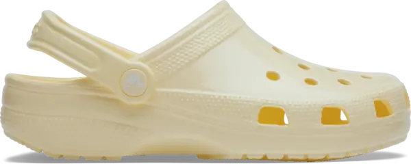 Image of Crocs Unisex Classic High Shine Clogs Buttercream W7/M6