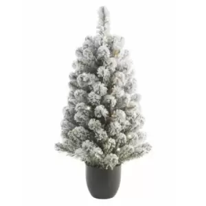 image of Kaemingk Snowy Imperial Christmas Tree (90cm) (White)