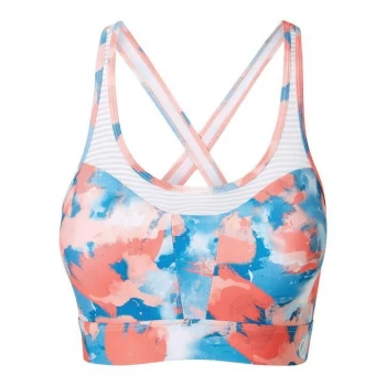 Image of Dare 2B Orange 'Mantra' Bra Cropped Workout Top - XS