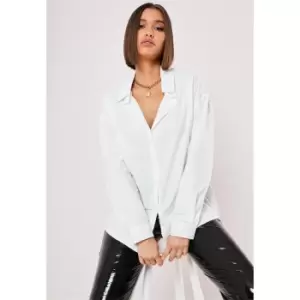 image of Missguided Cotton Poplin Shirt - White