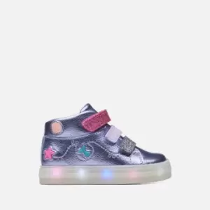 Image of Clarks Toddlers First Flare Sea Flashing Light Up Boots - Purple - UK 4 Baby