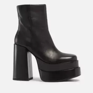 Steve Madden Cobra Leather Platform Boots - UK 4