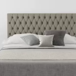 image of Monroe Upholstered Headboard, Saxon Twill, Grey - Headboard 60cm Size Single (90x190)