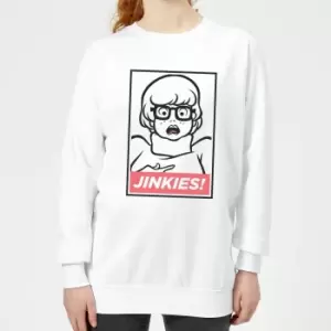 Image of Scooby Doo Jinkies! Womens Sweatshirt - White - L