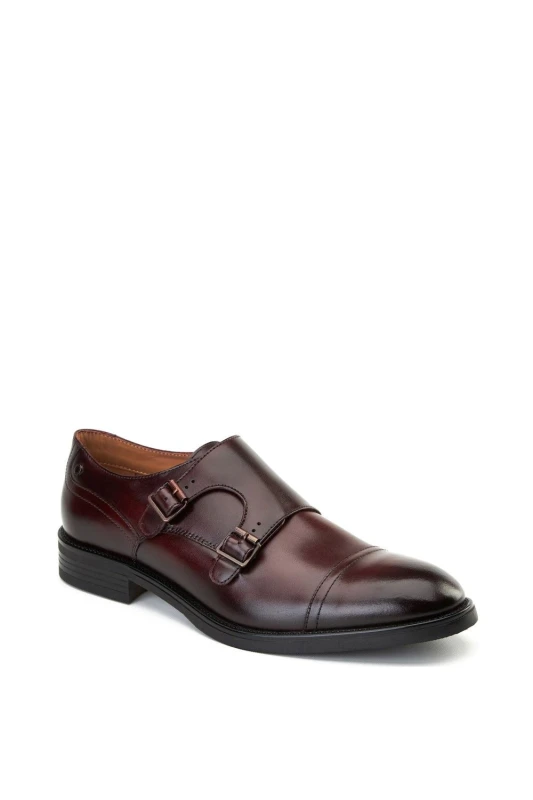 Image of Base London Base London Men Taper Monk Shoe in Wine Size: 10 Wine 10 Male 5063294196342