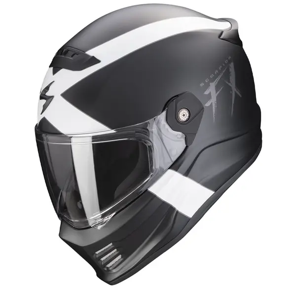 Image of Scorpion Covert FX Gallus Matt Black-White Full Face Helmet XS