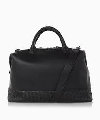 image of Dune 'Nyles' Woven Holdall - black