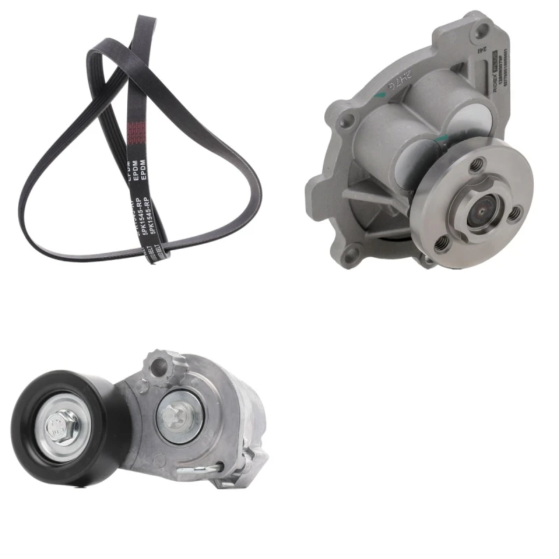 Image of RIDEX PLUS 4172P0026P Water Pump + V-Ribbed Belt Kit with gaskets/seals Water Pump + V-Ribbed Belt Kit (4172)