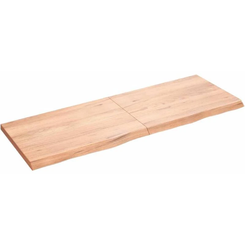 Image of Vidaxl Wall Shelf Light Brown 140X50X4cm Treated Solid Wood Oak, Brown 363704