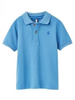 Image of Joules Boys Woody Short Sleeve Polo - Blue, Size 9-10 Years
