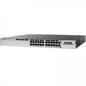 image of Cisco WS-C3850-24T-E - Catalyst 3850 24 Port Data IP Svcs