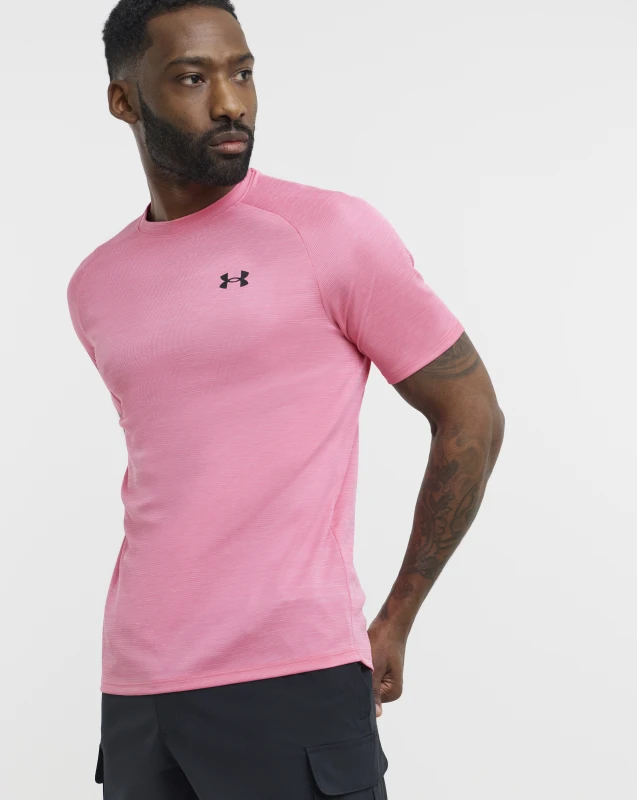 Image of Under Armour Under Armour Tech Textured T-Shirt Pink - Under Armour - Size: XL46/48 Pink Male XL46/48 AR86804