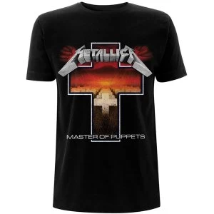 Image of Metallica - Master of Puppets Cross Unisex Large T-Shirt - Black
