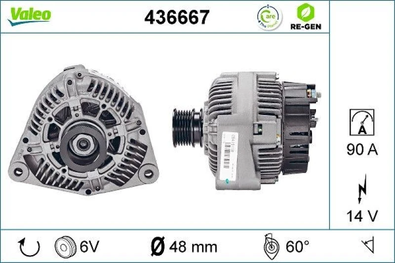 Image of Alternator VALEO 436667
