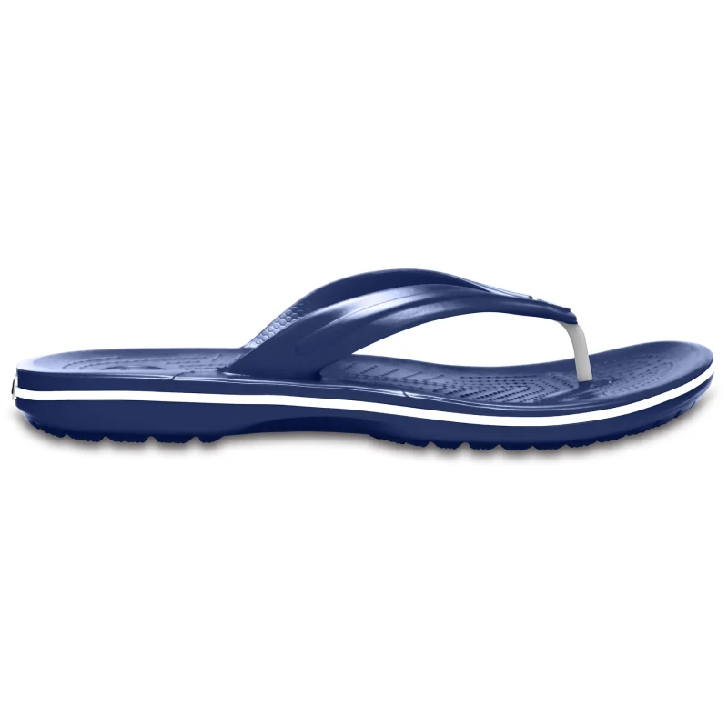 Image of Crocs Unisex Crocband Flips Navy W7/M6