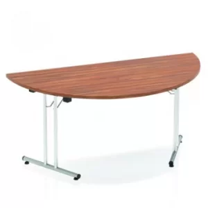 Image of Impulse Folding Semicircle Table 1600 Walnut