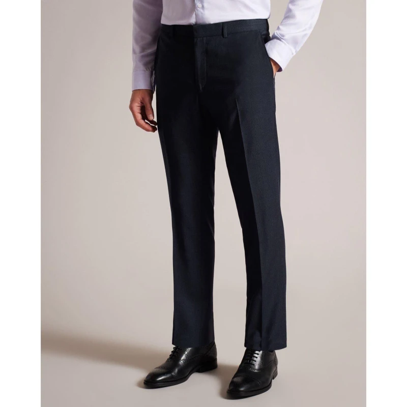 Image of Ted Baker Forbyts Puppytooth Trousers - Blue Blue 30