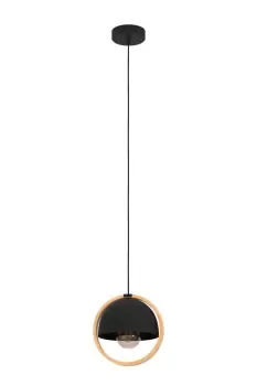 image of Callow Natural Wood Pendant Light