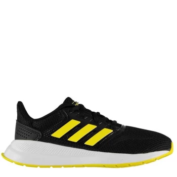 Image of adidas Falcon Childrens Trainers - Blk/Yellow/Wht