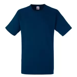 Image of Fruit Of The Loom Mens Heavy Weight BelcoroA Cotton Short Sleeve T-Shirt (3XL) (Navy)