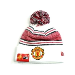 image of New Era Manchester United White Bobble Cuff Knit