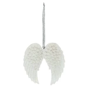 Image of Double Glitter Angel Wing Hanging Decoration