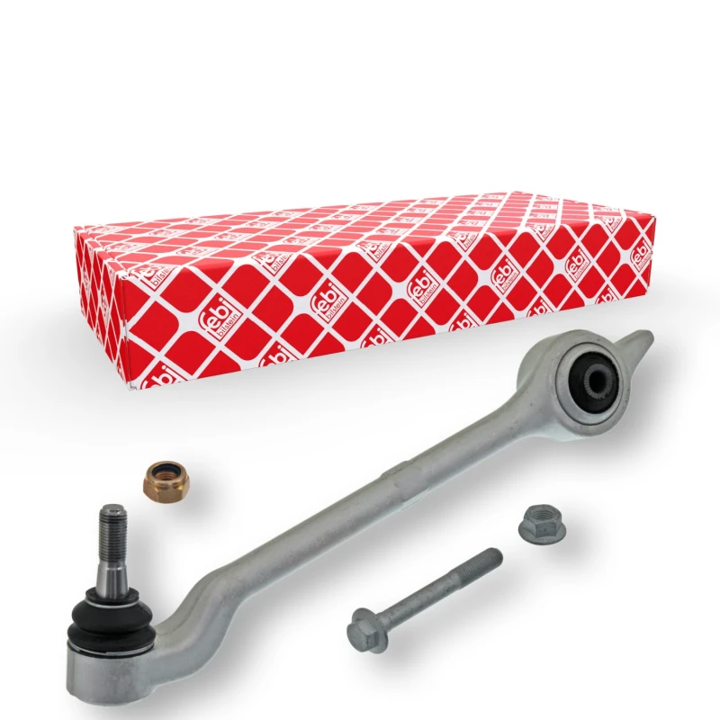 Image of FEBI BILSTEIN 34655 Suspension arm Control Arm, Aluminium, OE Turbo NEW, Rear, with rubber mount, with fastening/mounting material Aluminium Track Con