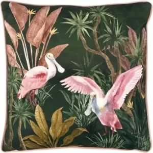 image of Paoletti - Platalea Botanical Cushion Green - Green