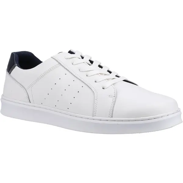 Image of Hush Puppies Mens Mason Lace Up Leather Trainers Shoes - UK 12