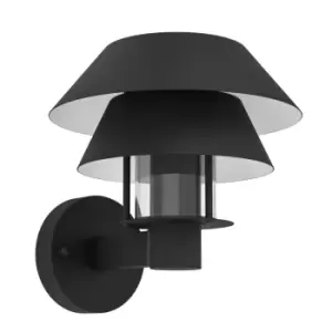 image of Eglo Chiappera Outdoor Wall Light Black