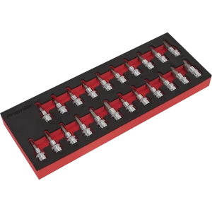Image of Sealey Trx-Star*/Hex/Spline Socket Bit Set 22Pc 3/8"Sq Drive
