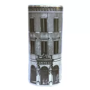 Image of Ceramic Umbrella Stand Monochrome Building Design