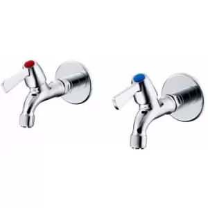 Armitage Shanks Alterna 21 Bib Lever Handles Taps Pair - Chrome