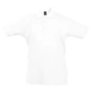 Image of SOLS Kids Unisex Summer II Pique Polo Shirt (10yrs) (White)