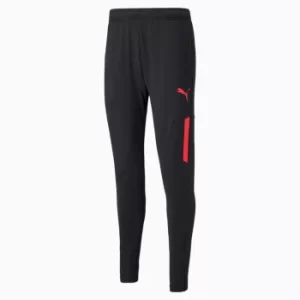 PUMA Individualcup Mens Football Training Pants, Black/Sunblaze, size Large, Clothing