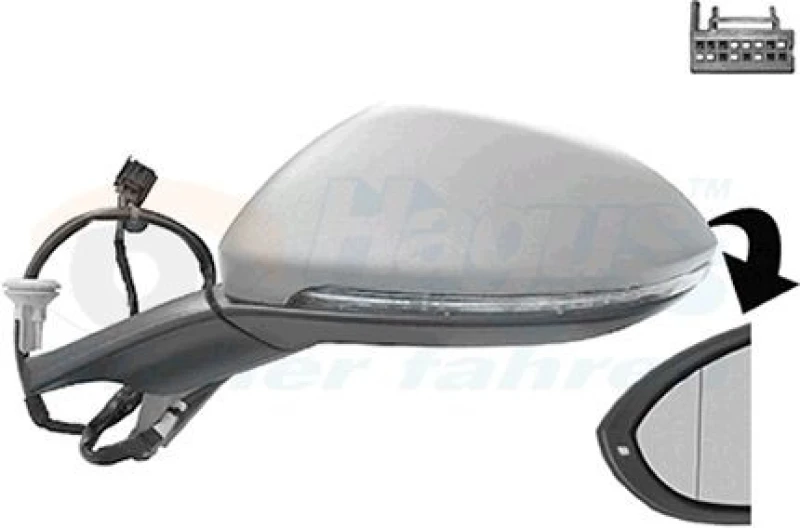 Image of VAN WEZEL Wing mirror VAN WEZEL 5766815