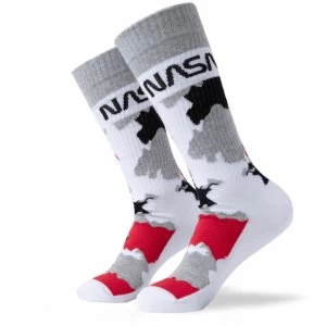 Image of Mens NASA Camo Sports Socks - White - UK 4-7.5