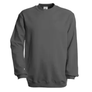 Image of B&C Unisex Set In Modern Cut Crew Neck Sweatshirt (2XL) (Steel Grey)