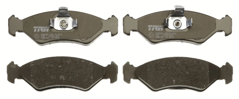 Image of TRW GDB1221 Brake pad set not prepared for wear warning indicator Brake Pad Set,disc brake (402)
