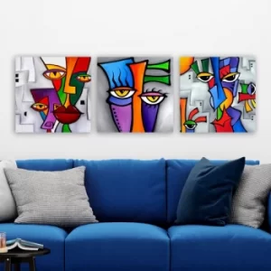 Image of 3P5434755 Multicolor Decorative Canvas Painting (3 Pieces)