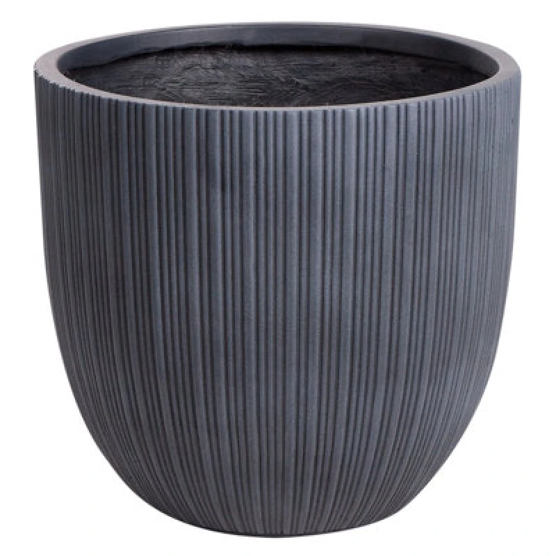 Image of Beliani Plant Pot Fraxinus 42cm Graphite Grey