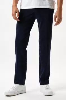 Image of Mens Slim Fit Navy Cord Trousers