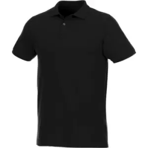 Image of Elevate Mens Beryl Short Sleeve Organic Polo Shirt (3XL) (Black)
