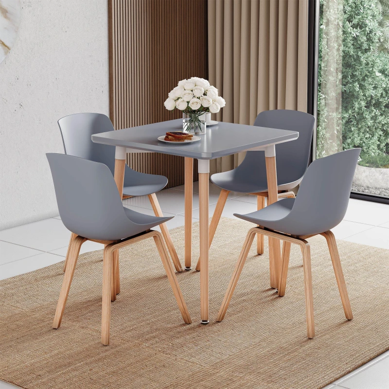 Image of Lassic Vida Designs Batley 2 Seater Square Dining Table Grey unisex 2 Seater