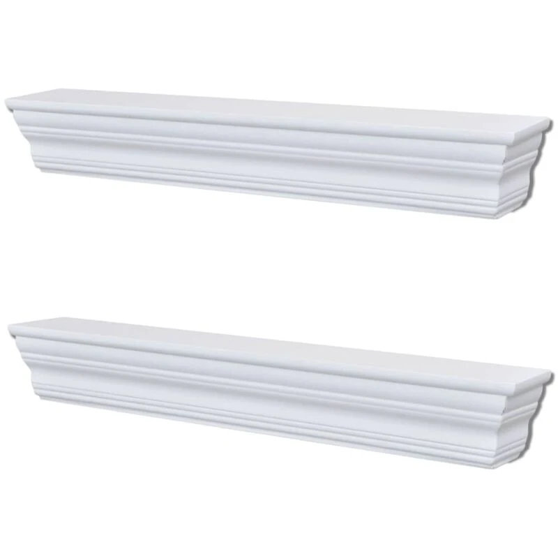 Image of VIDAXL Wall Shelves Aaliyah 2 pcs White Vidaxl 242439
